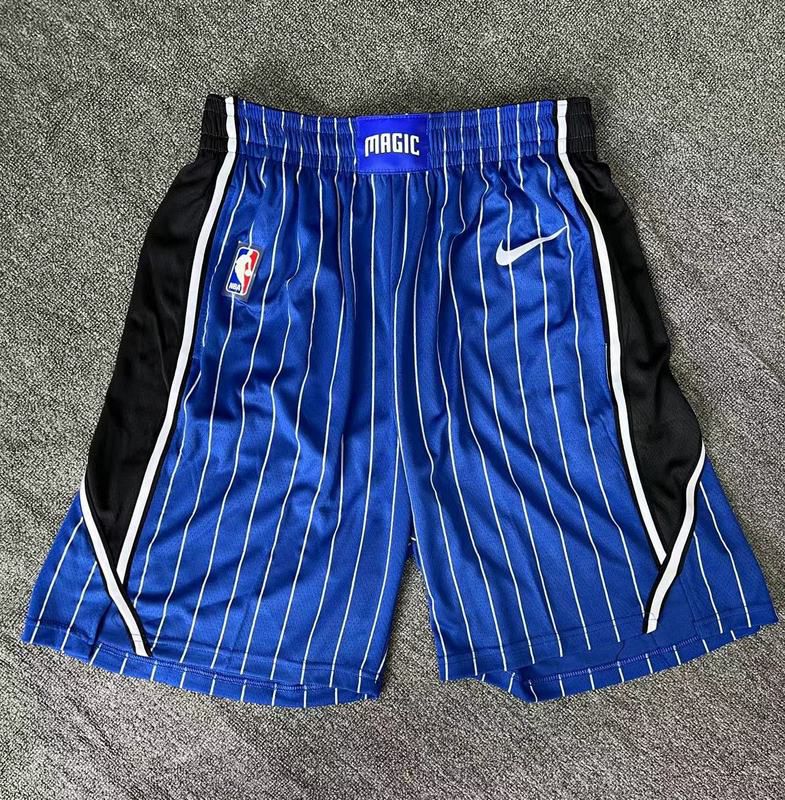 2025 Men NBA Orlando Magic Shorts Nike Blue Stripe